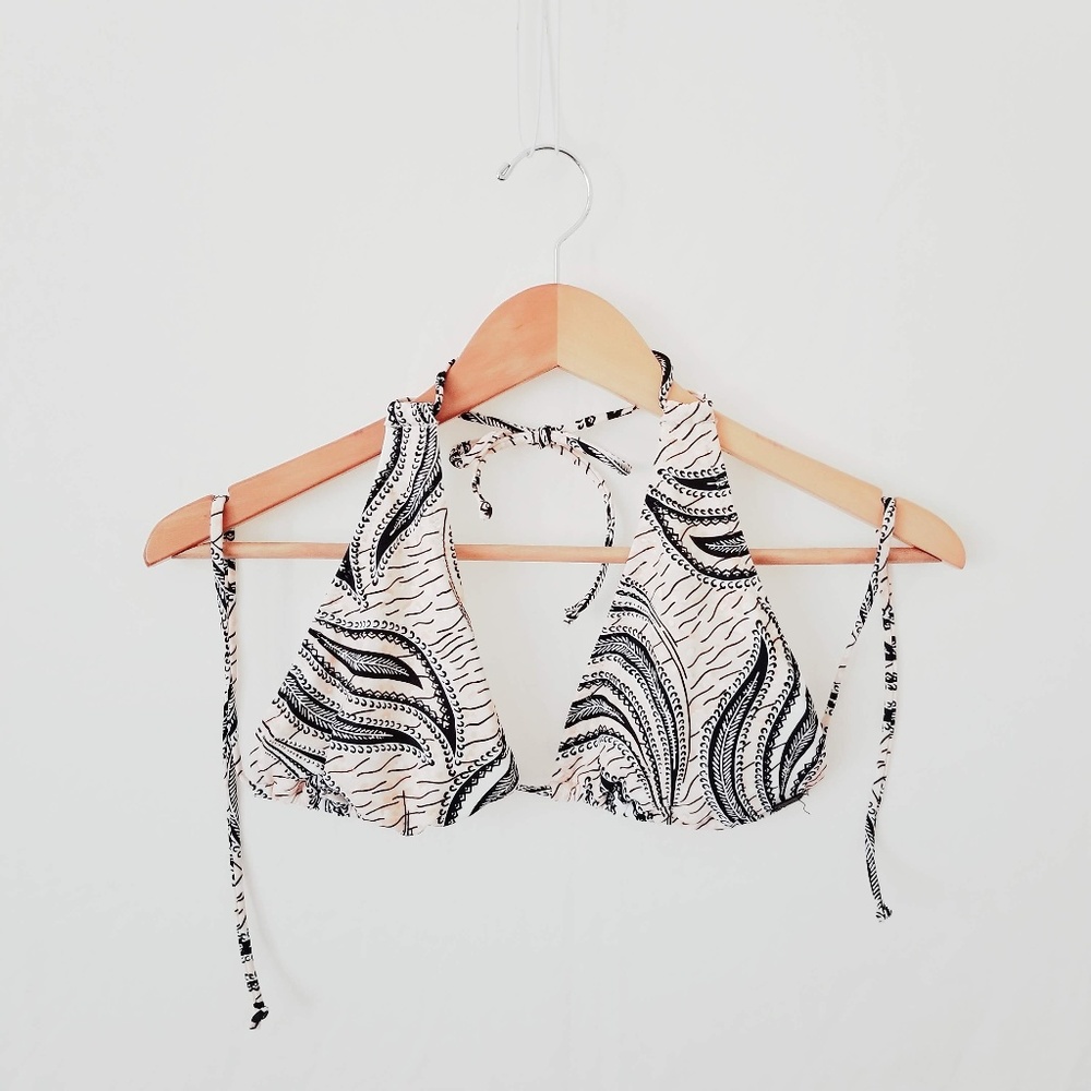 VOLCOM Free Bird Halter Bikini Top, Size L
